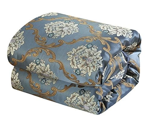 9 Piece Aubrey Decorator Upholstery Comforter Set and Pillows King Blue - Image 4 of 4