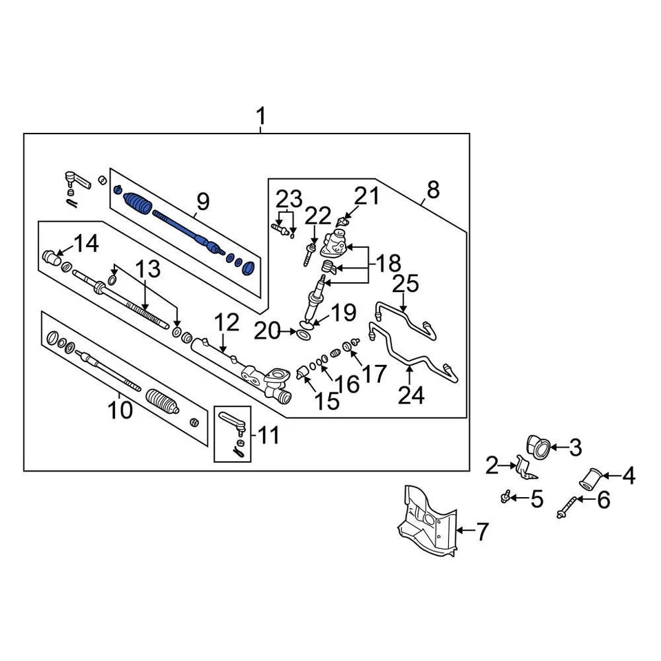 For Nissan Altima 2005-2006 Nissan D852015U26 Outer Steering Tie Rod End Foto 4 de 4