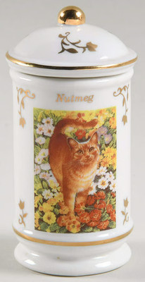   LENOX CATS OF DISTINCTION SPICE JARS ''CLOVE AND NUTMEG'' NEW - WOW  