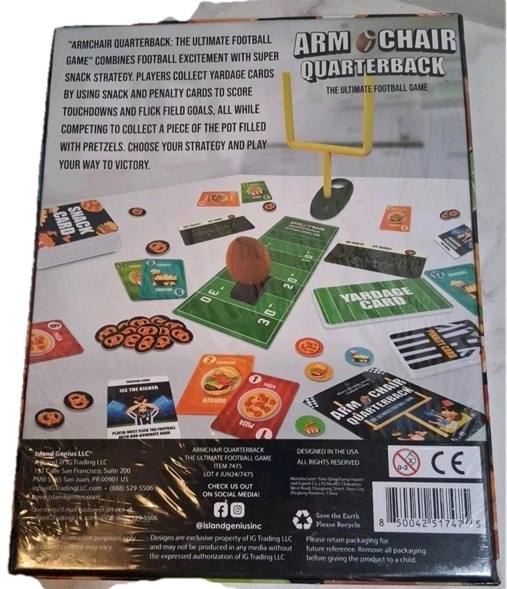 Island Genius Armchair Quarterback The Ultimate Football Game New Unopened