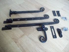 CAST IRON BLACK ANTIQUE- window casement arm stays fasteners/handles