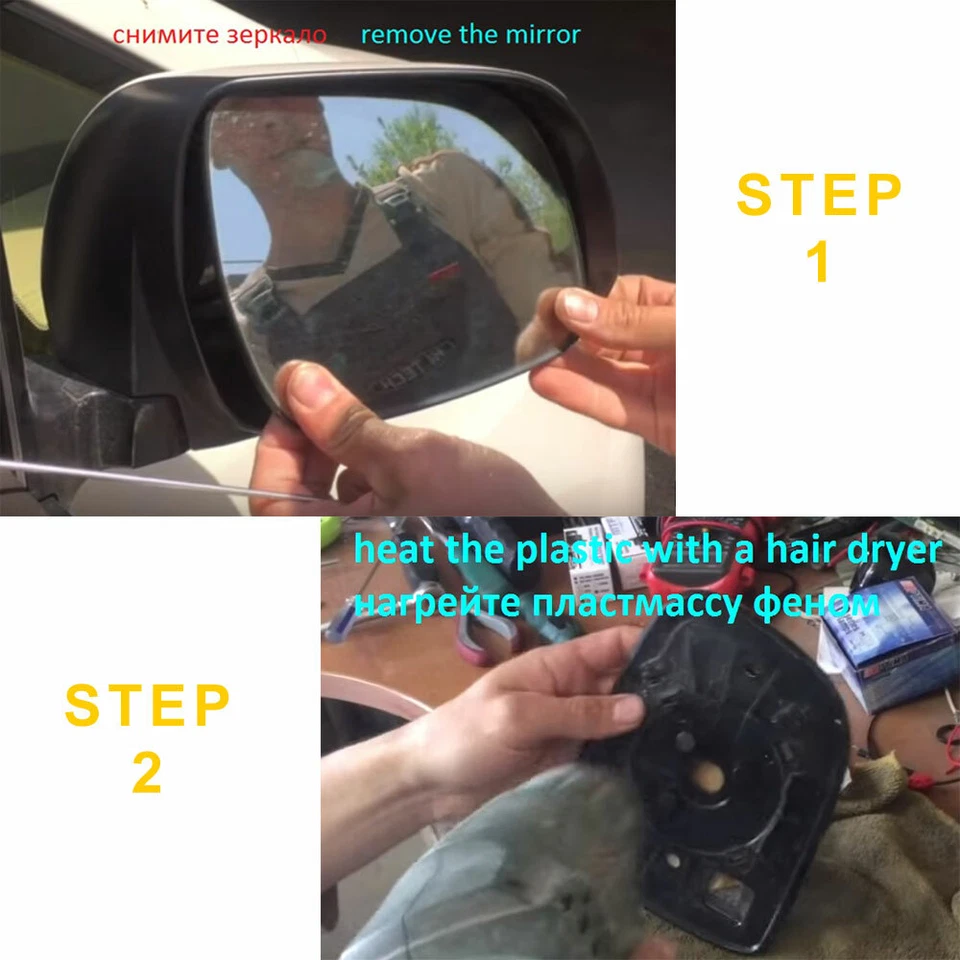 Glass Heating Demister Pads Switch Fit For Car Side Rear Mirror Heater Defogger - Image 2 of 4