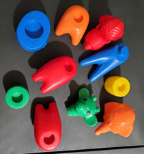 Vintage Tupperware Toys "Zoo It Yourself" Mix and Match Animals: 10 Pieces