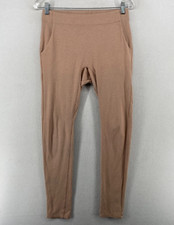 LUNYA Legging M Stretch Jersey Elastic Waist High Rise Cotton Blend Beige Pink