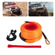 3/8"x100ft Synthetic Winch Rope 22046lbs Recovery Cable Winch Line Truck SUV