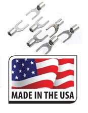 100 Non-Insulated 12-10 AWG Spade Terminal 6 Fork Uninsulated Wire Connector