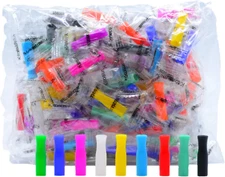 Silicone Straw Tips for Stainless Steel – 100Pcs Multicolored Reusable Silicone