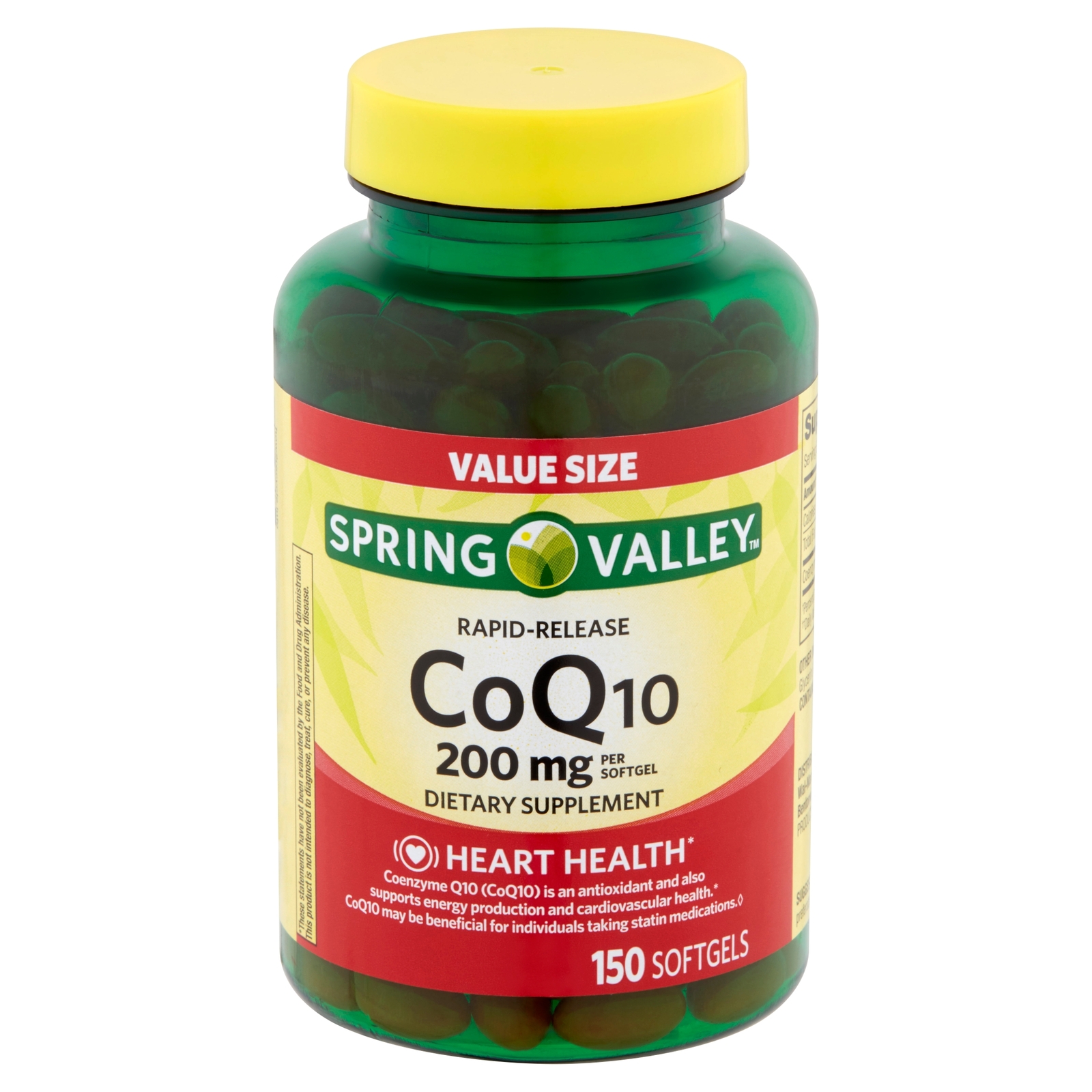 Spring Valley CoQ10 Rapid Release Dietary Supplement Softgels 200mg 150