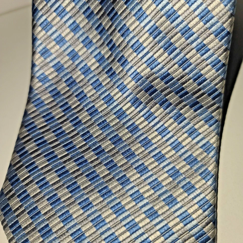 Corbata Paul Dione 100 % seda - Wearhouse azul plateado para hombre Foto 2 de 3