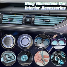 Light Blue Rhinestone Cute Interior Decoration Bling Car Accessories For Women Light Blue Rhinestone Cute Interior Decoration Bling Car Accessories For Women