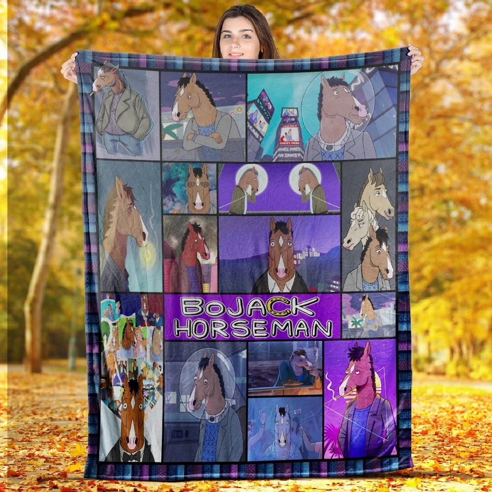 BoJack Horseman Blanket, BoJack Horseman TV Series Fleece, Sherpa Blanket