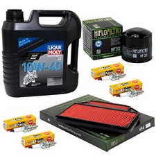 Kit manutenzione 4L per Honda VFR 750 F RC24 1986-89 filtro aria olio filtro olio candela