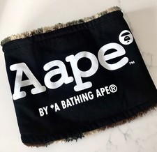 AAPE Neck Warmer Scarf Camo Fleece Logo A Bathing Ape Adjustable