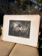 Antiker Kupferstich Johann Peter Hasenclever Die Weinprobe Josef Kohlschein