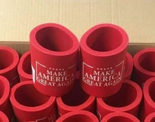 2 PC Trump 2024 Beer koozie can cooler huggie beverage coozie RED  MAGA
