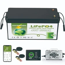 48V 100Ah LiFePO4 Lithium Battery For Golf Cart in 200A BMS, Max.Power 10.24kW