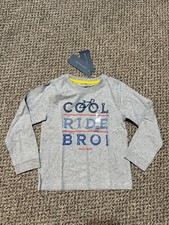 Tommy Hilfiger Boy Long Sleeve Ride Bicycles Graphic Tee Gray Size 4T New