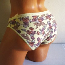 Victoria's Secret Cotton Bikini Panty Size M Yellow Pink Leopard Floral nwt Rare