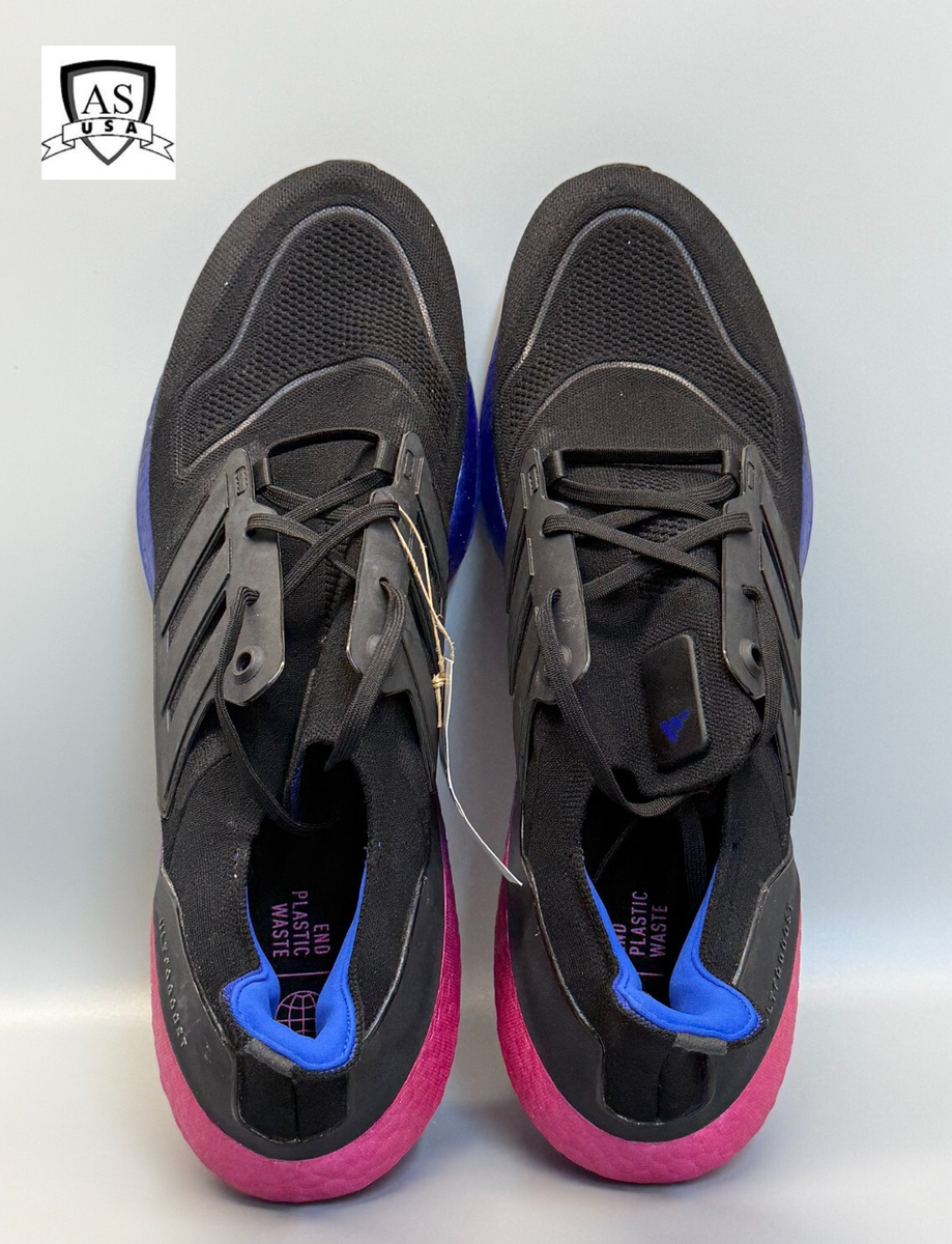 Adidas UltraBoost 22 Running Shoes Black / Blue / Pink Mens  display picture 1