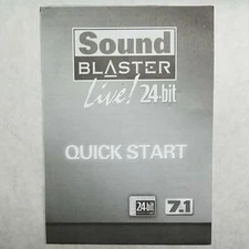 Creative Sound Blaster Live 24-bit Quick Start Manual   035B041000002 035B041000
