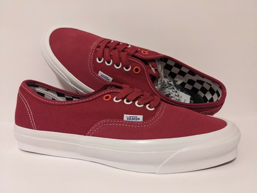 vans authentic dark red