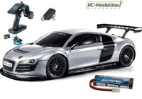 Tamiya 300058749 1:10 Rc Audi R8 Lms 2008 TT-02 Chassis Glattbahner Komplett Set