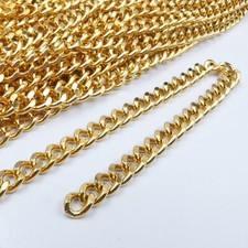 3meter Gold Stainless Steel Twist Cuban Curb Chain in Bulk DIY Jewelry Findings