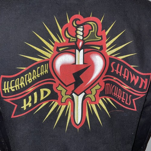 Vintage RARE! 1997 WWF Shawn Michaels HBK Mens Medium Black Denim Jean Jacket - Picture 4 of 10
