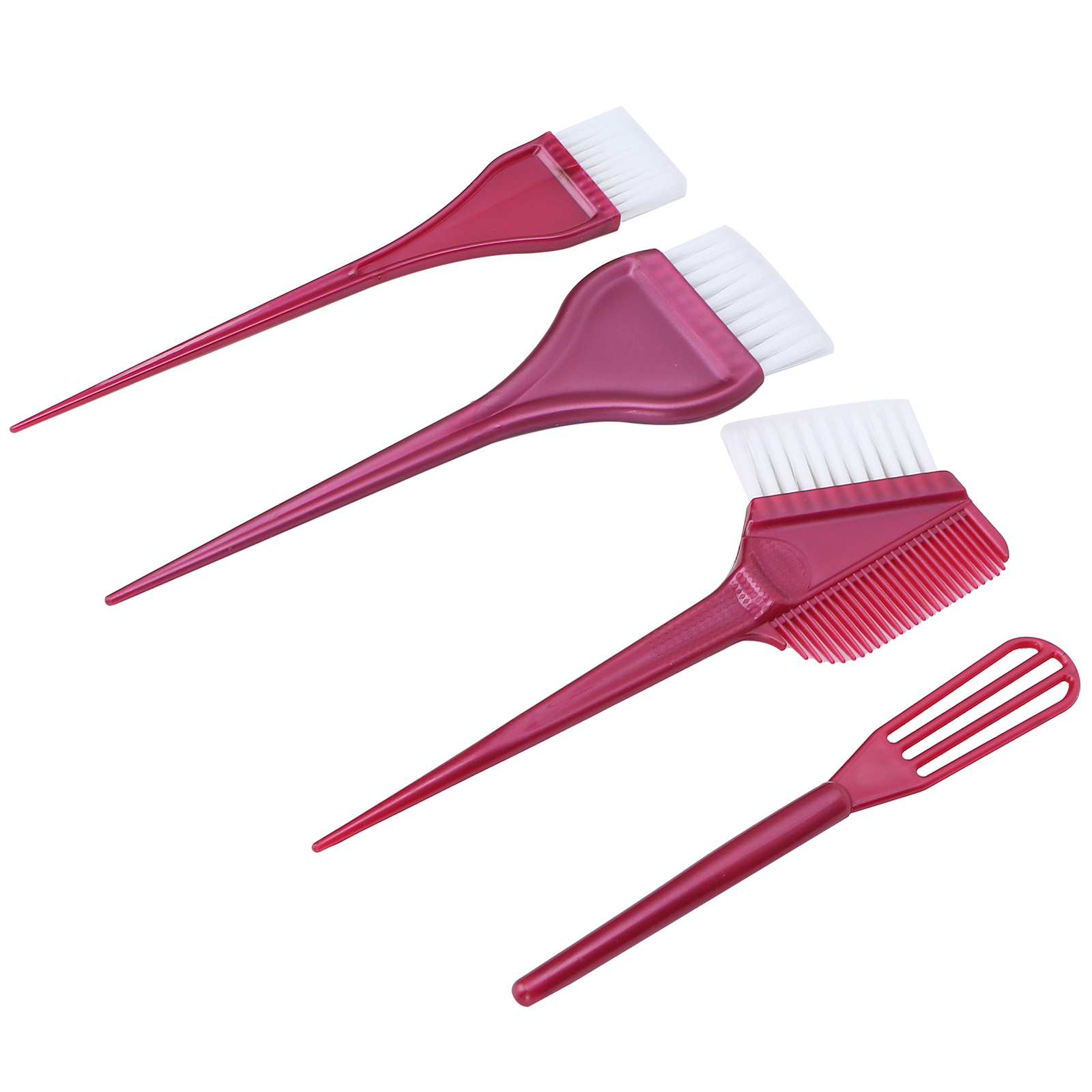 (Wine Red)Hair Color Brush Set Hair Dyeing Coloring Brush Applicator