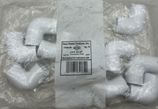 10Pk-Schedule 40 PVC Pressure Pipe Fitting, Elbow, 90-Degree,White, 1/2-In. PVC
