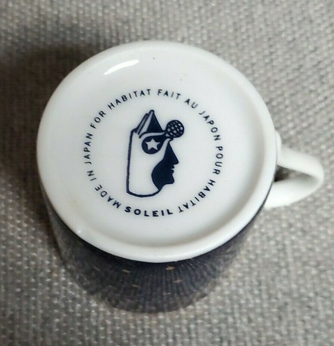 4 Vintage Ceramic Demi-Tasse Cups and Saucers by Habitat in Soleil Pattern - Picture 7 of 8