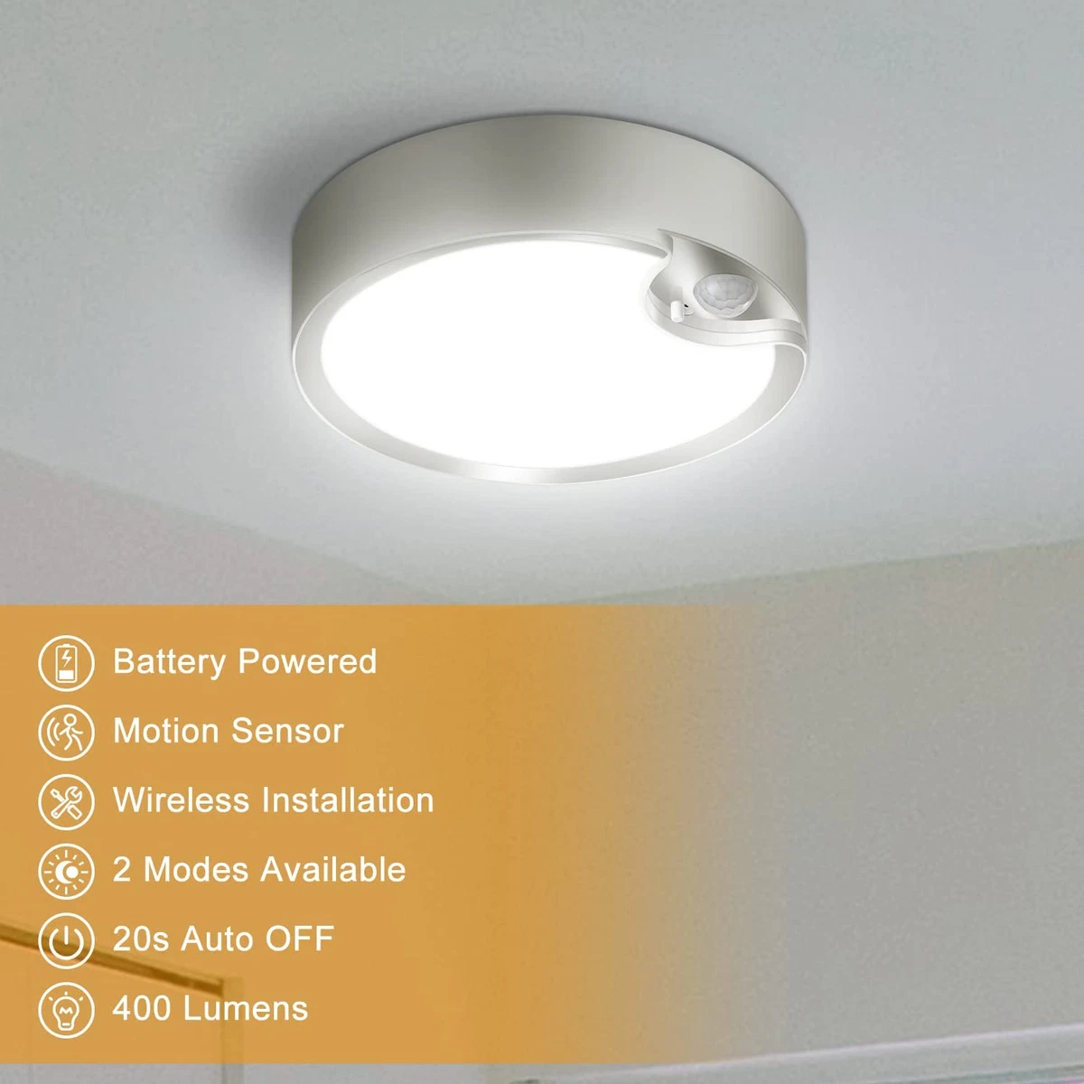 Wireless ceiling 2024 light fixture