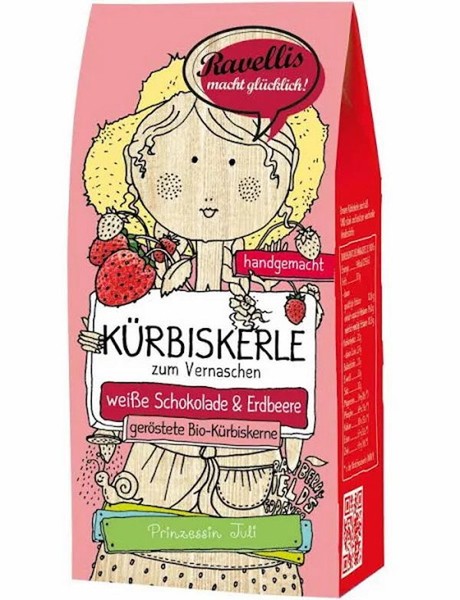 Ravellis KüRbiskerne In WeißEr Schokolade Mit Erdbeere 3X (80 G) - Bio-image