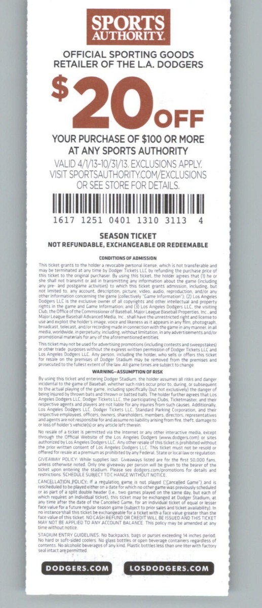 San Diego Padres vs Los Angeles Dodgers 6/5/2013 Full Ticket