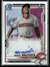 Mariel Bautista 2021 Bowman Chrome Prospects Refractor Auto 331/499