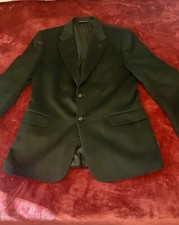 Evan Picone Blazer 100 Camel Hair Men  s Lined Black Size 42L