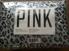 Victoria's Secret PINK LEOPARD Gray/Pink Comforter Pillow Case Sheet Set Twin XL