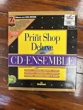 Print Shop Deluxe PC CD Ensemble Broderbund 1994 1995 Windows 3 CD-ROM