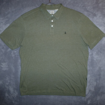 Volcom Polo Shirt Mens XXL Green Banger Polo Golf casual