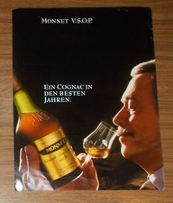 Seltene Werbung MONNET V.S.O.P. Grande Fine Cognac in den besten Jahren 1984