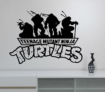 Ninja Turtles Logo Wall Decal Tmnt Superhero Vinyl Sticker Art