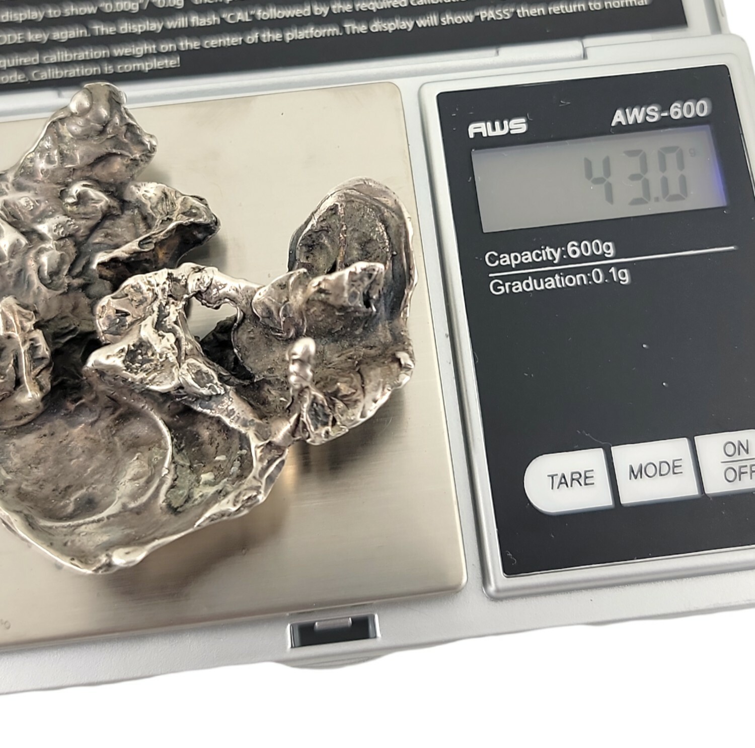 Brutalist Solid Silver Pin Brooch Signed SJG Test… - image 4