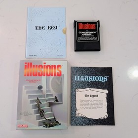 Illusions - (Colecovision, 1984) Box, Manual, Key, & Cartridge 