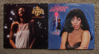 2 LP's by DONNA SUMMER  Love To Love You Baby, Bad Girls   Both EX!