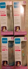 Lot of 4 MAM Easy Start Anti Colic Baby Bottles 2 Months Pink Blue New 9oz