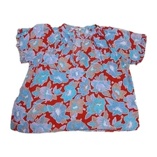 Love The Label Anthropology Frenchie Puff Sleeves Blouse Floral Size Medium Boho