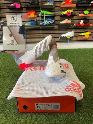 adidas Predator Freak + FG Soccer Cleats US Size 11.5 - white/Gray