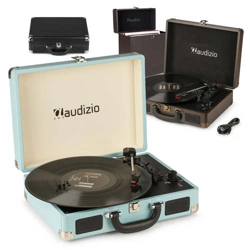 RP114 Briefcase Record Player with Speakers - Transfer Vinyl LP to Computer MP3
