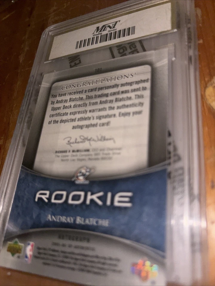 2005-06 SP Authentic - Rookie Authentics Andray Blatche #101 /1299 (AU, RC) - Image 2 of 4