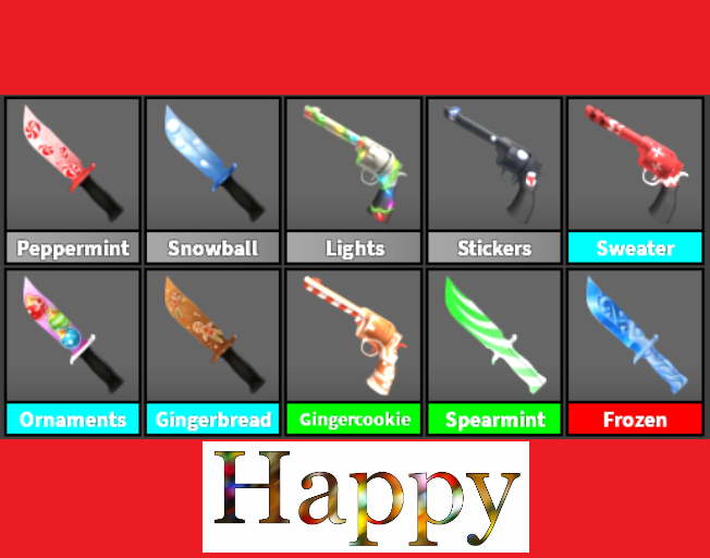 Analysis of CHRISTMAS 2025 BOX 10 WEAPONS💙🤍MM2 MURDER MYSTERY 2 ROBLX💙🤍FAST  DELIVERY!!! | eBay